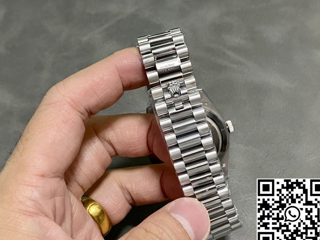 QF v5 Day Date Tungsten Dial Steel Factory Black Rolex M228239-0004 0323